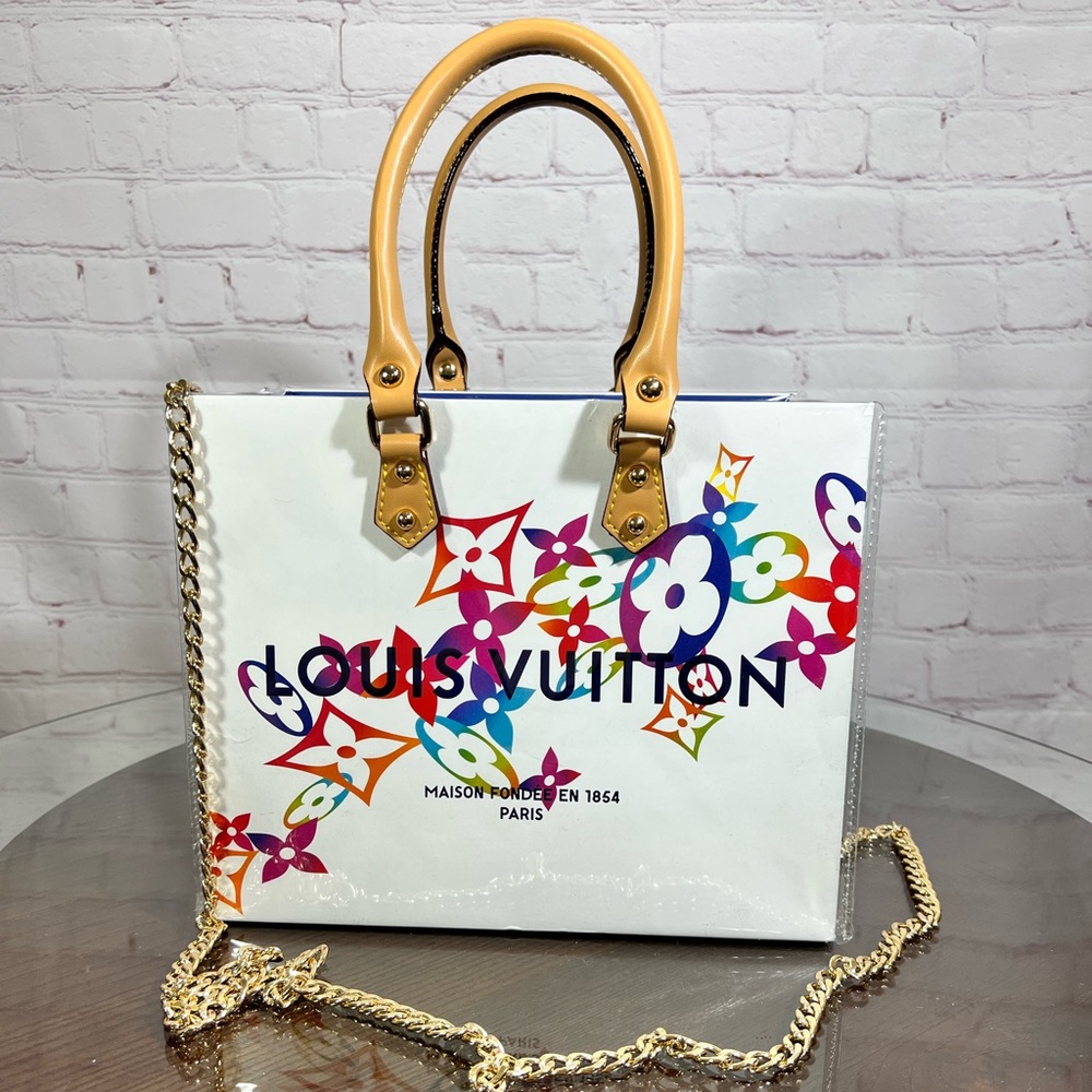 LOUIS VUITTON gift bag limited & rare wrapped in clear PVC into a crossbody bag